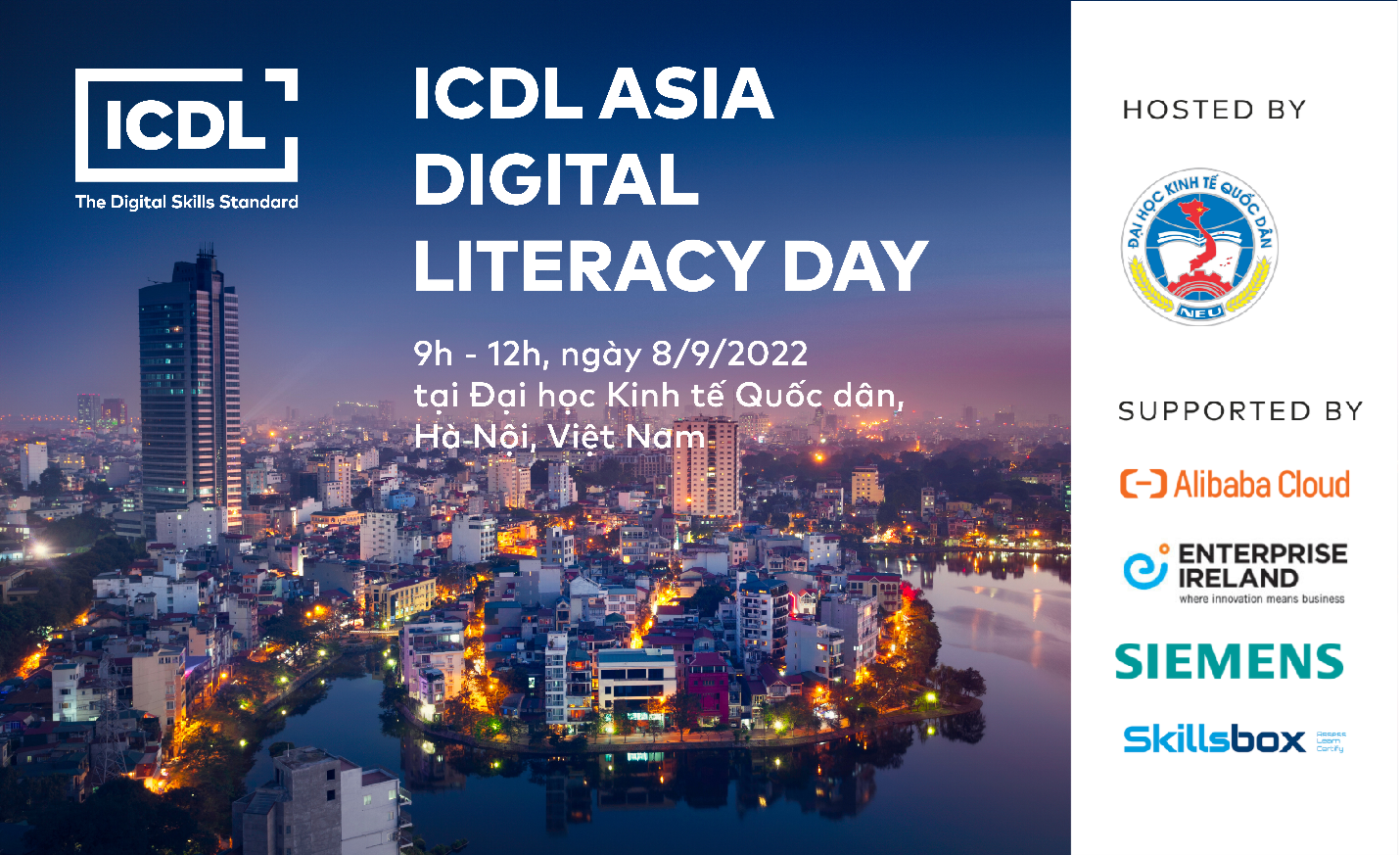 ICDL Digital Literacy Day 2022 được tổ chức tại Đại học Kinh tế Quốc dân ngày 8/9/2022