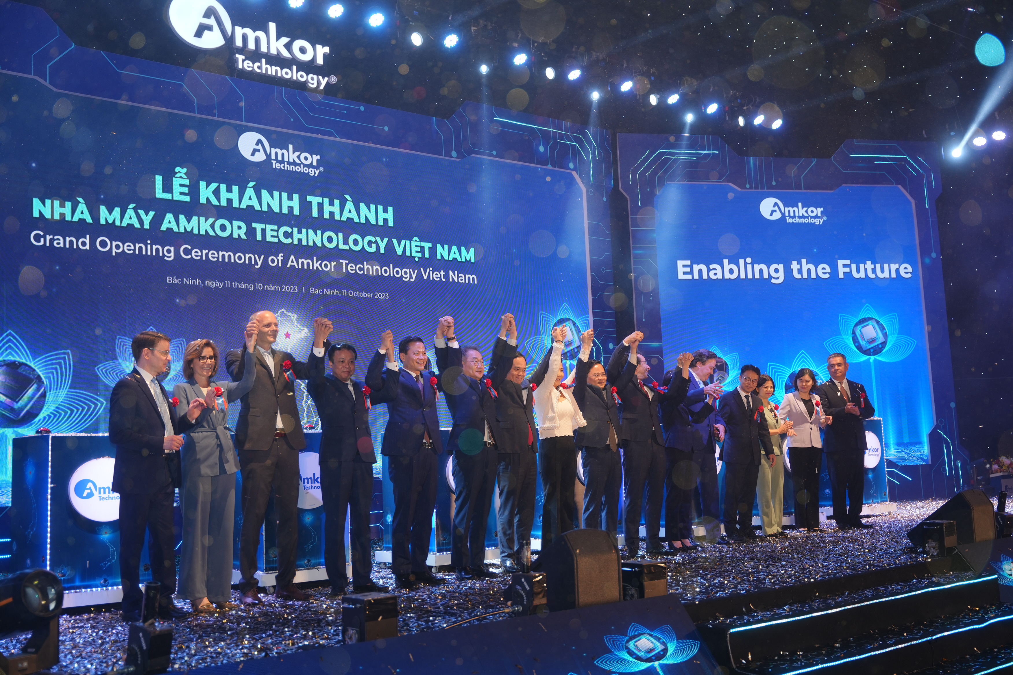 Lễ khánh thành Nhà máy Amkor Technology Việt Nam diễn ra tại Bắc Ninh